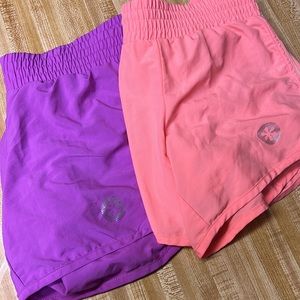 TWO PAIRS of Old Navy exercise shorts with built in underwear